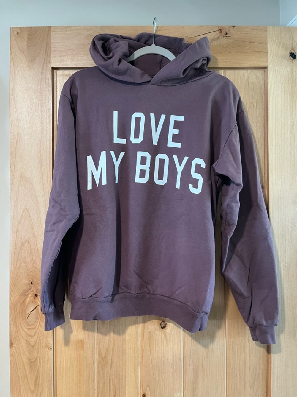 Love My Boys Graphic Hoodie - Mauve
